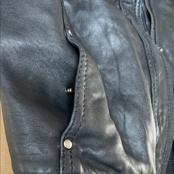 Michael Kors Black Leather Jacket size M - Picture 8 of 9